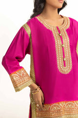 3PC Viscose Rawsilk Embroidered Suit IPSTD-55255