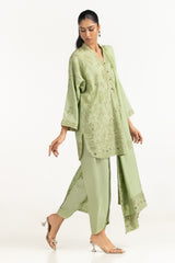 3PC Viscose Rawsilk Embroidered Suit IPSTD-77421