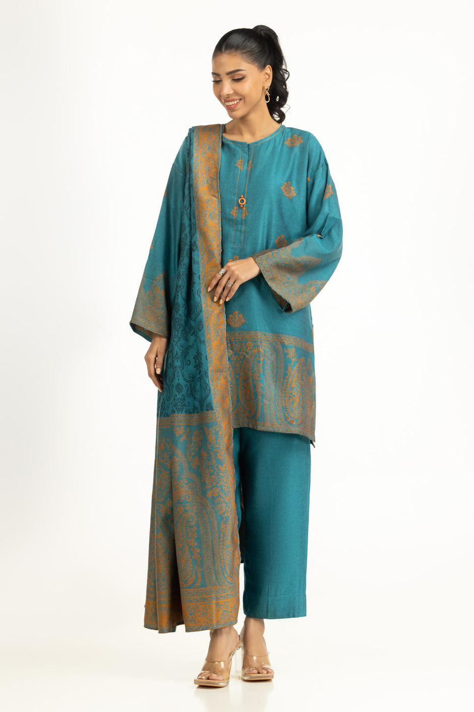 3PC Yarn Dyed Jacquard Suit
