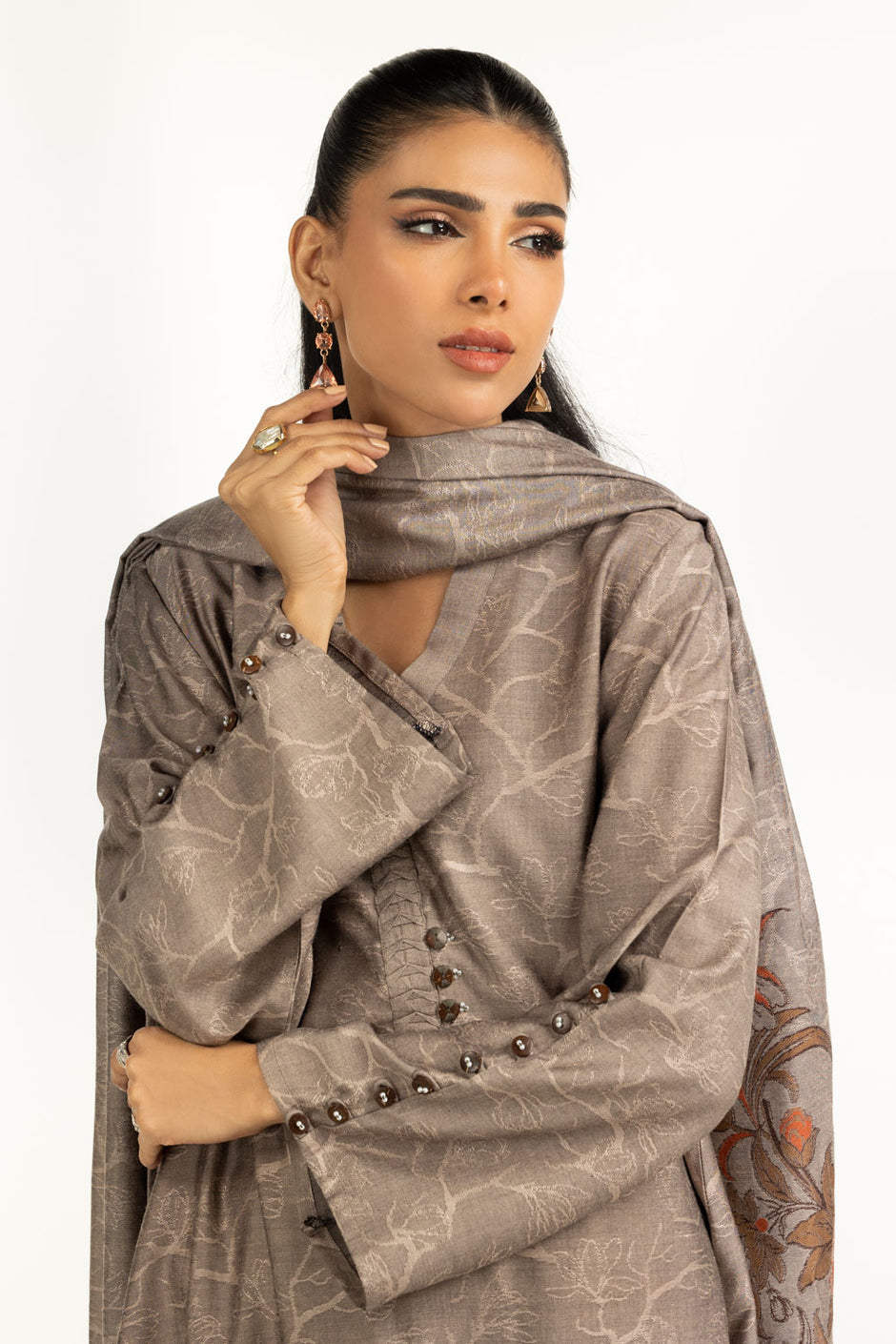3PC Yarn Dyed Self Jacquard Suit