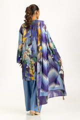 3PC Linen Printed Suit IUSTKSD-1163