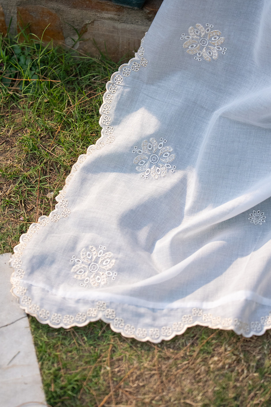 Embroidered Lawn Dupatta