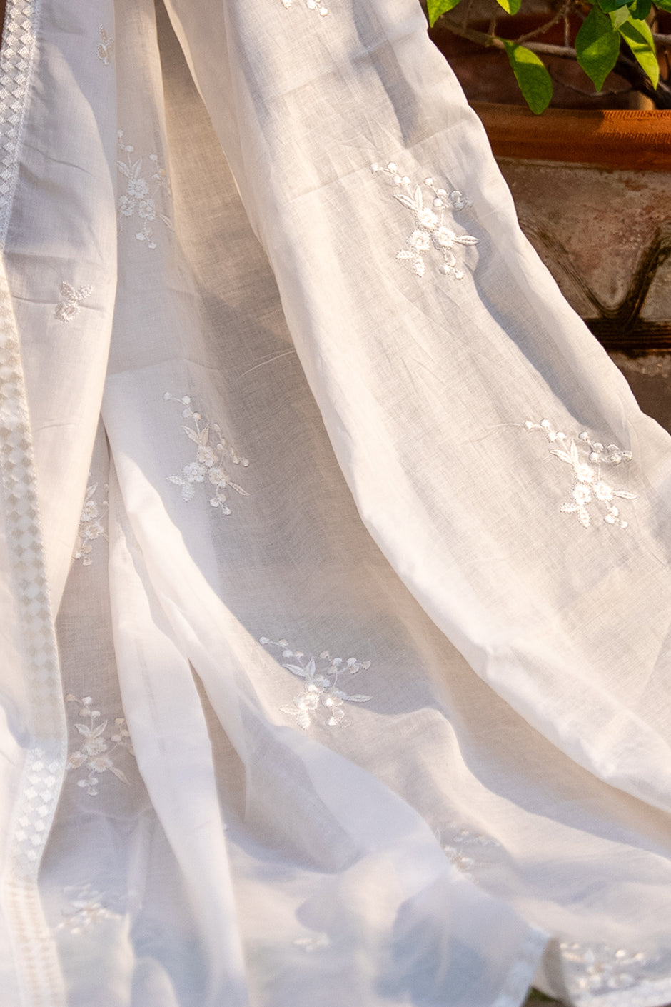 Embroidered Lawn Dupatta