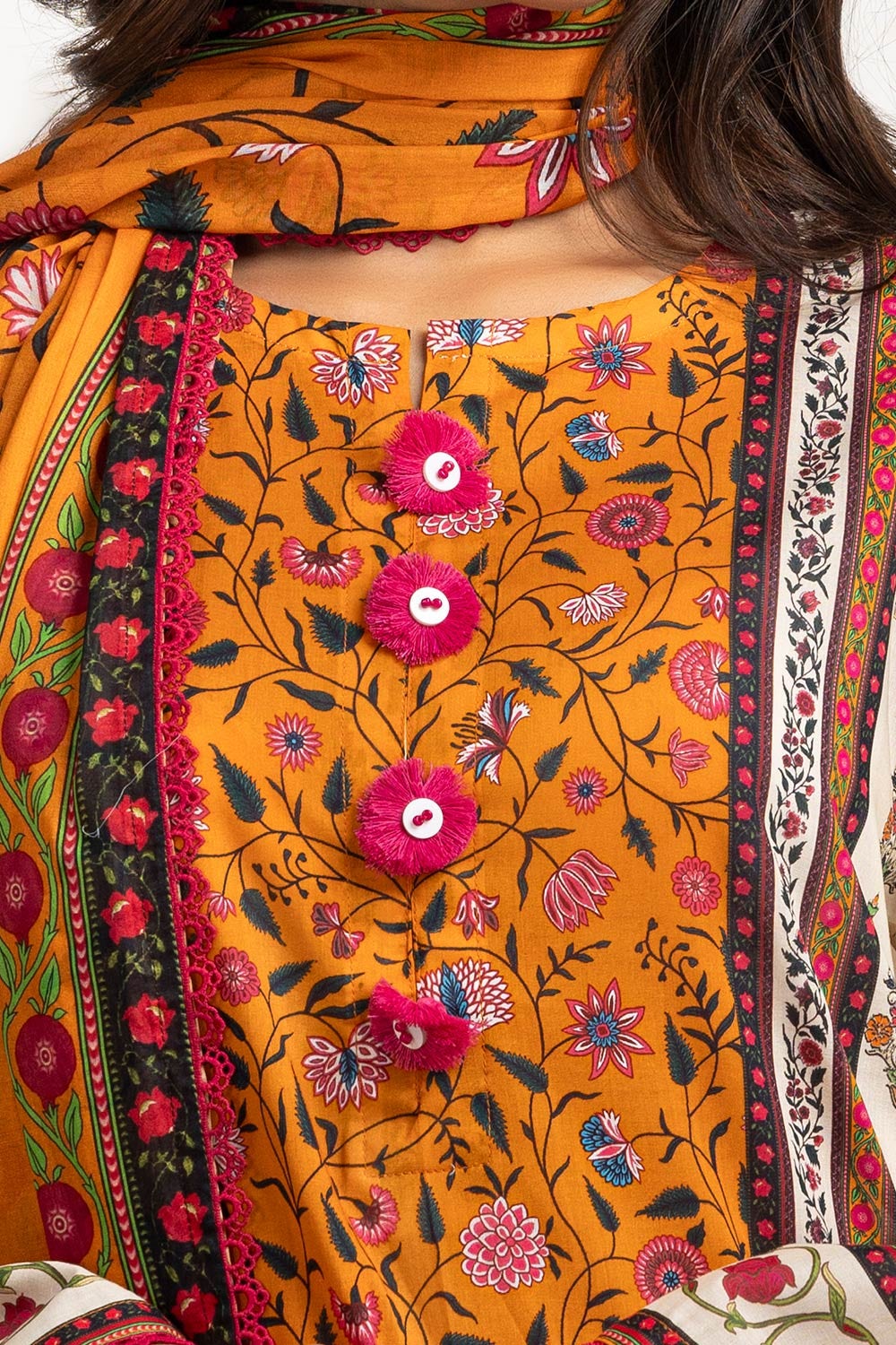 3PC Lawn Printed Suit IUSTKSD-663