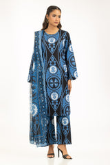 3PC Cambric Printed Suit IPSTD-44835