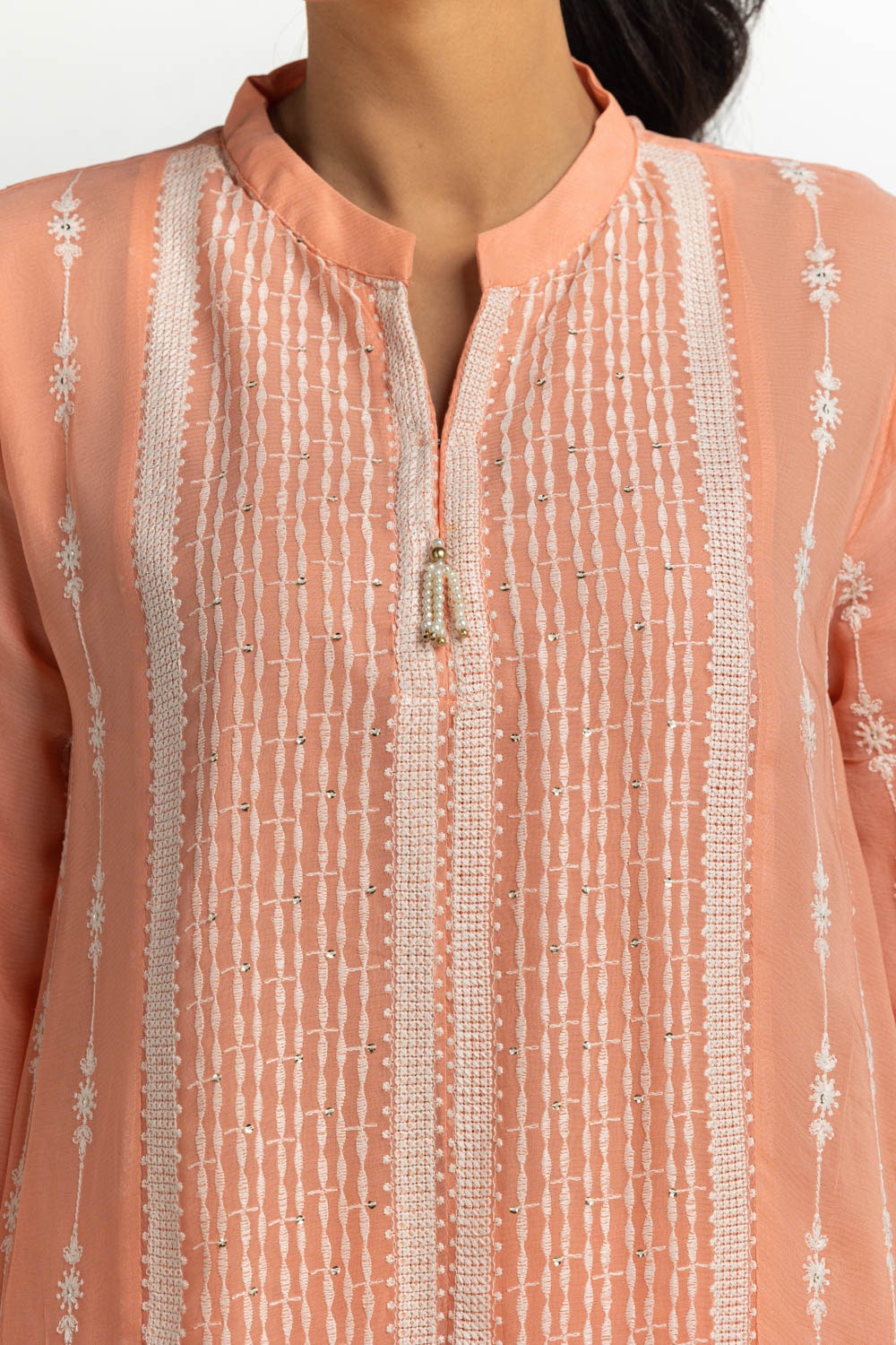 3PC Chiffon Embroidered Suit IUSTKSD-595