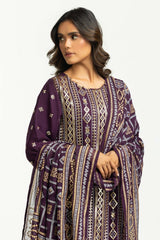 3PC Chiffon Embroidered Suit IUSTKSD-654