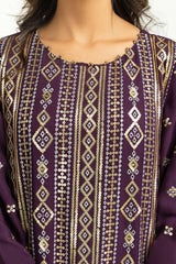 3PC Chiffon Embroidered Suit IUSTKSD-654