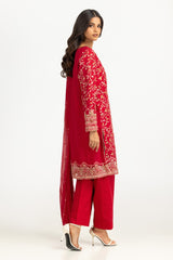 3PC Chiffon Embroidered Suit IUSTKSD-765