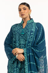 3PC Chiffon Embroidered Suit IUSTKSD-767