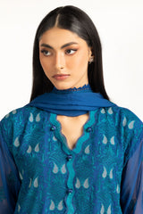 3Pc Chiffon Embroidered Suit IUSTKSD-769