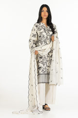 3PC Dyed Embroidered Swiss Voile Suit IUSTKSD-596s