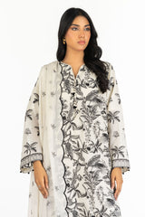 3PC Dyed Embroidered Swiss Voile Suit IUSTKSD-596s