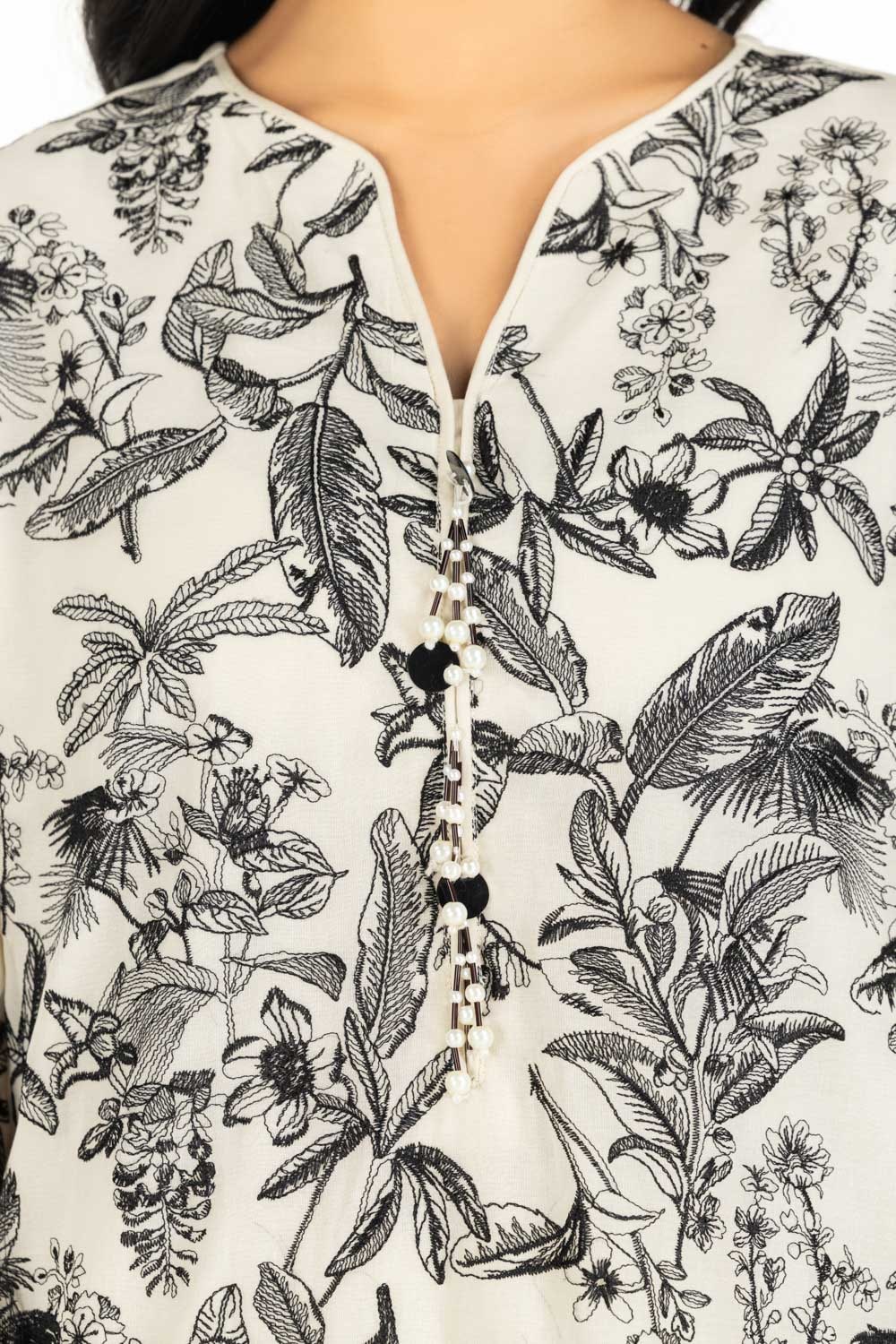 3PC Dyed Embroidered Swiss Voile Suit IUSTKSD-596s