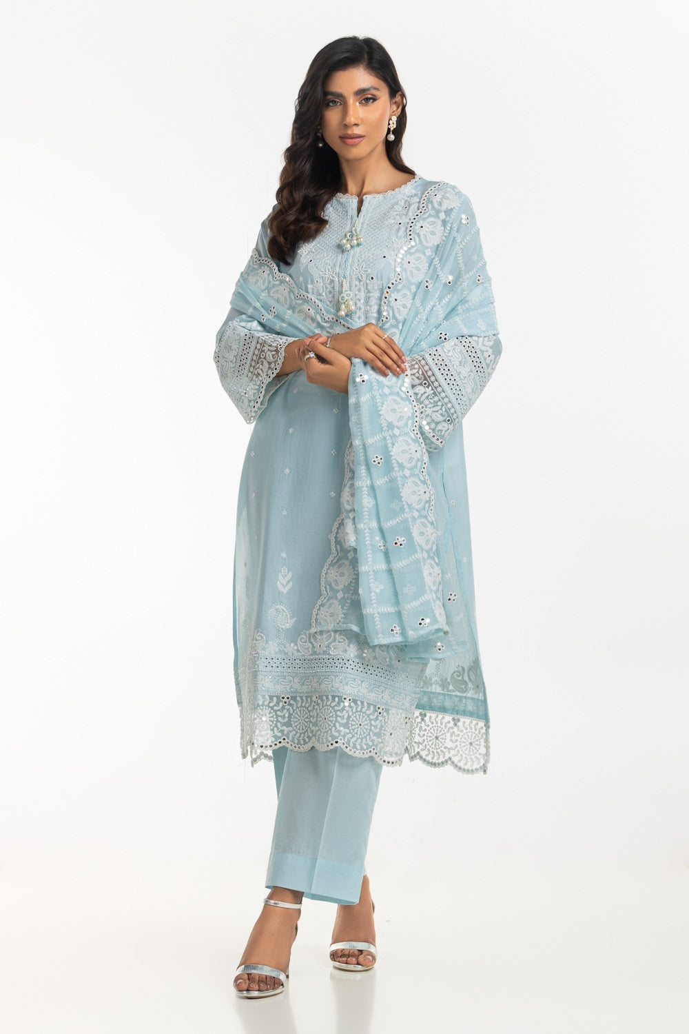 3PC Lawn Embroidered Suit IUSTKSD-565