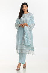 3PC Lawn Embroidered Suit IUSTKSD-565