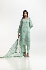 3PC Lawn Embroidered Suit IUSTKSD-574