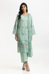 3PC Lawn Embroidered Suit IUSTKSD-574