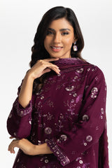 3PC Lawn Embroidered Suit IUSTKSD-592