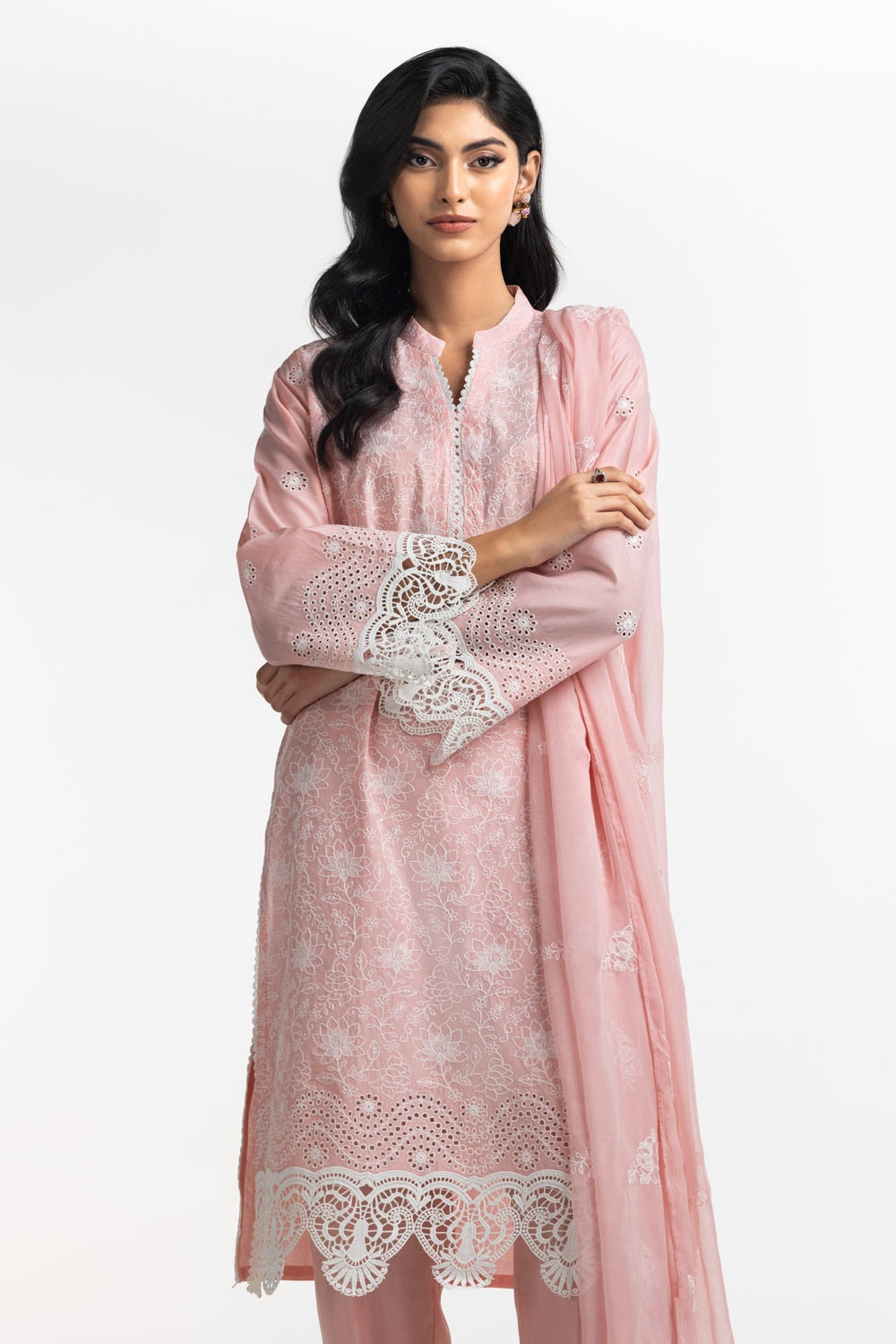 3PC Lawn Embroidered Suit IUSTKSD-593