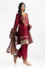 3PC Lawn Embroidered Suit IUSTKSD-608