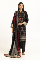 3PC Jacquard Embroidered Suit IUSTKSD-1041