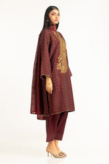3PC Jacquard Embroidered Suit IUSTKSD-910