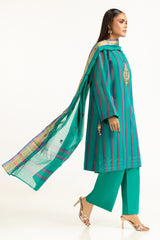 3PC Jacquard Embroidered Suit IUSTKSD-952