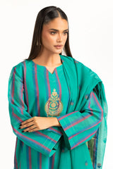 3PC Jacquard Embroidered Suit IUSTKSD-952
