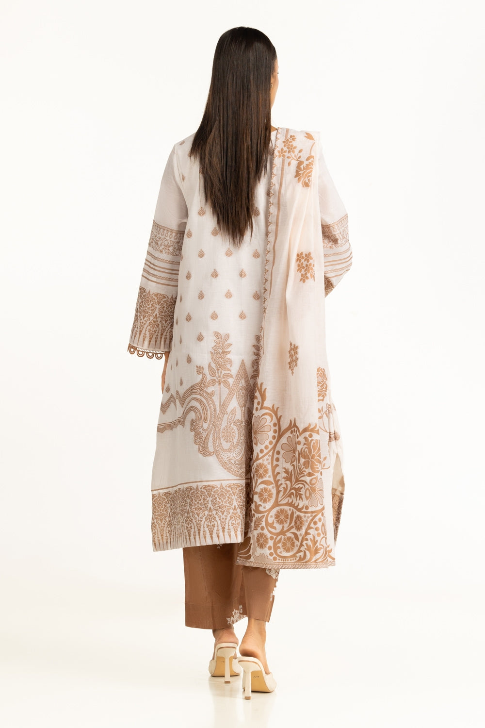 3PC Jacquard Embroidered Suit