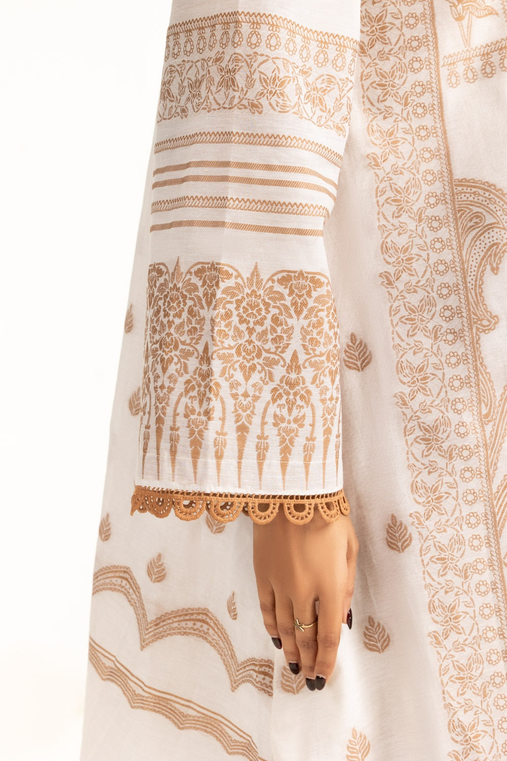 3PC Jacquard Embroidered Suit