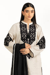 3PC Jacquard Embroidered Suit IUSTKSD-992