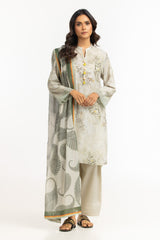3PC Jacquard Printed Suit IUSTKSD-683
