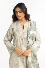 3PC Jacquard Printed Suit IUSTKSD-683