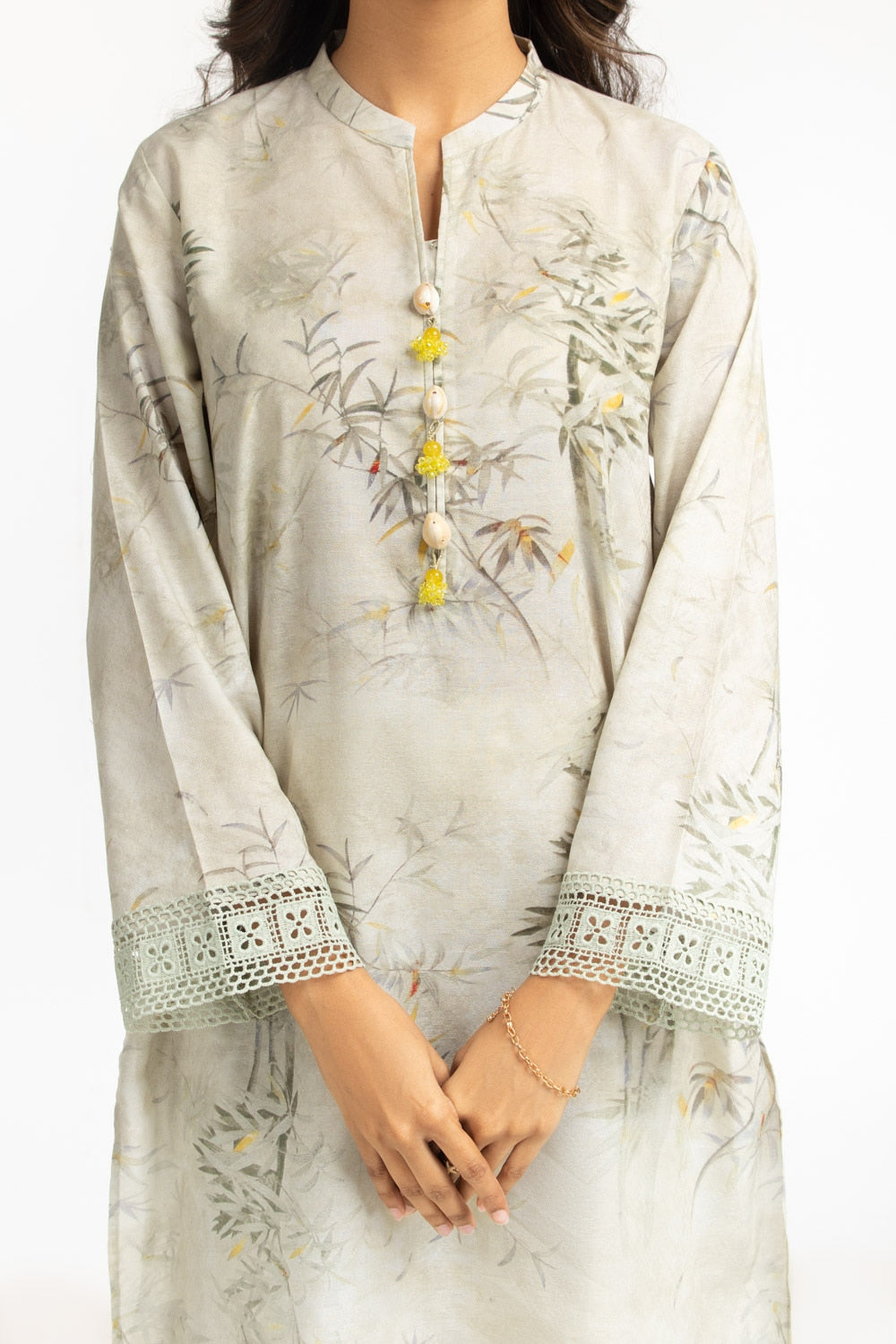 3PC Jacquard Printed Suit IUSTKSD-683
