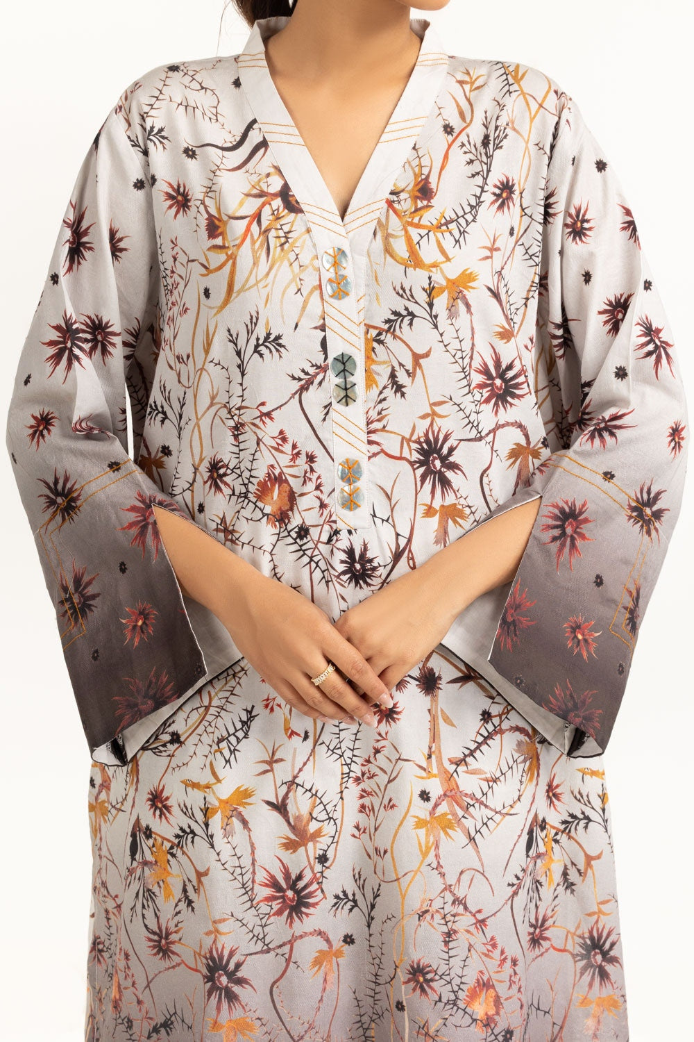 3PC Jacquard Printed Suit IUSTKSD-708