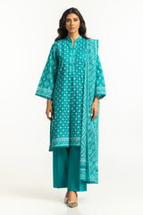 3PC Lacquer Printed Lawn Suit IUSTKSD-530