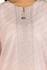 3PC Lacquer Printed Lawn Suit With Embroidered  IUSTKSD-590