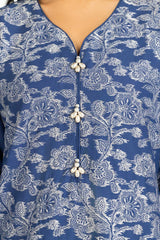 3PC Lacquer Printed Swiss Voile Embroidered Suit IUSTKSD-635s