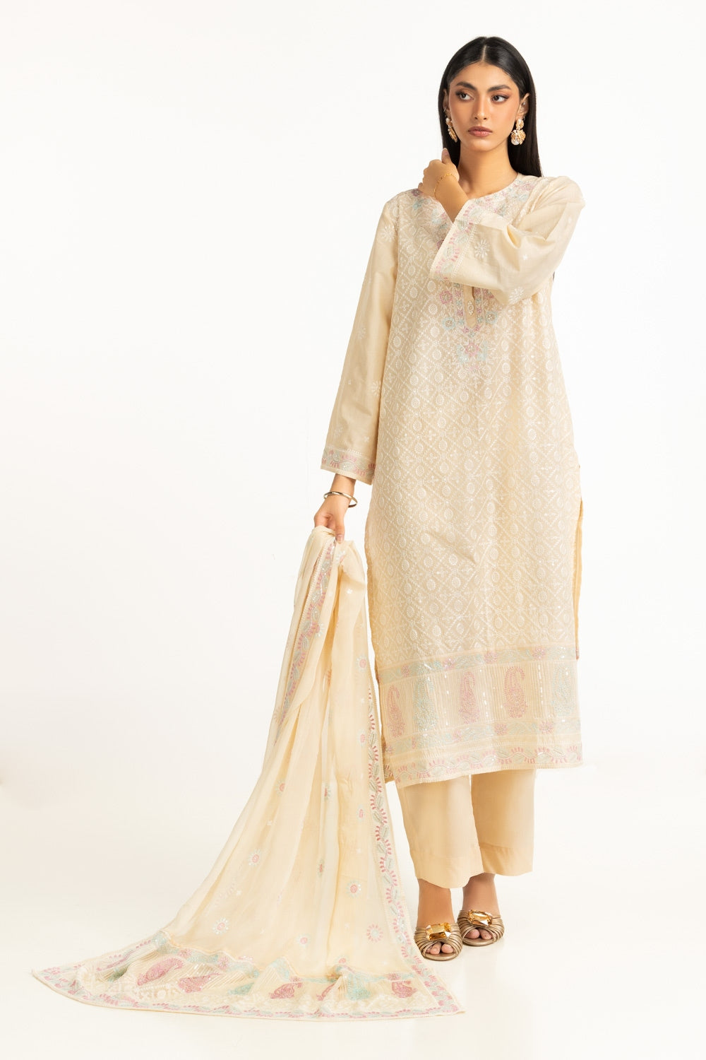 3PC Lawn Embroidered Suit