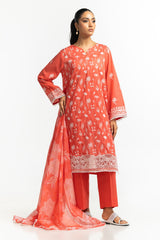 3PC Lawn Embroidered Suit IUSTKSD-388