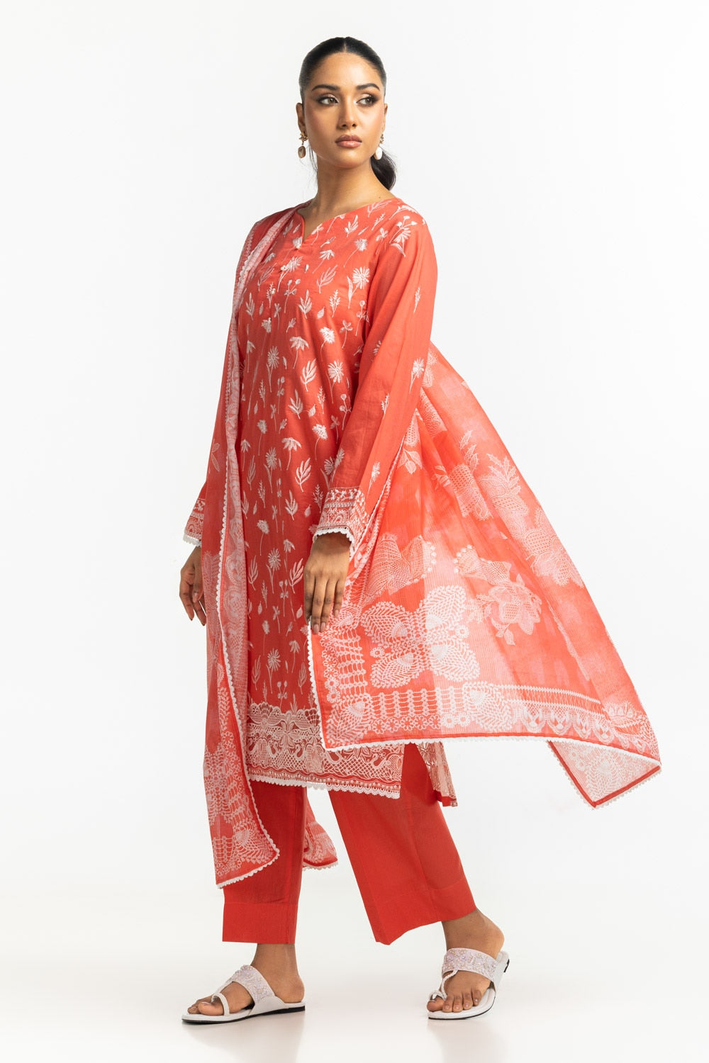 3PC Lawn Embroidered Suit IUSTKSD-388
