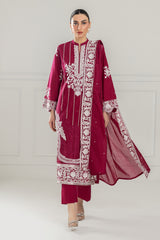 3PC Lawn Embroidered Suit IUSTKSD-534