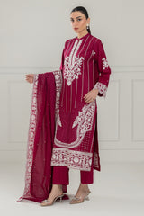 3PC Lawn Embroidered Suit IUSTKSD-534