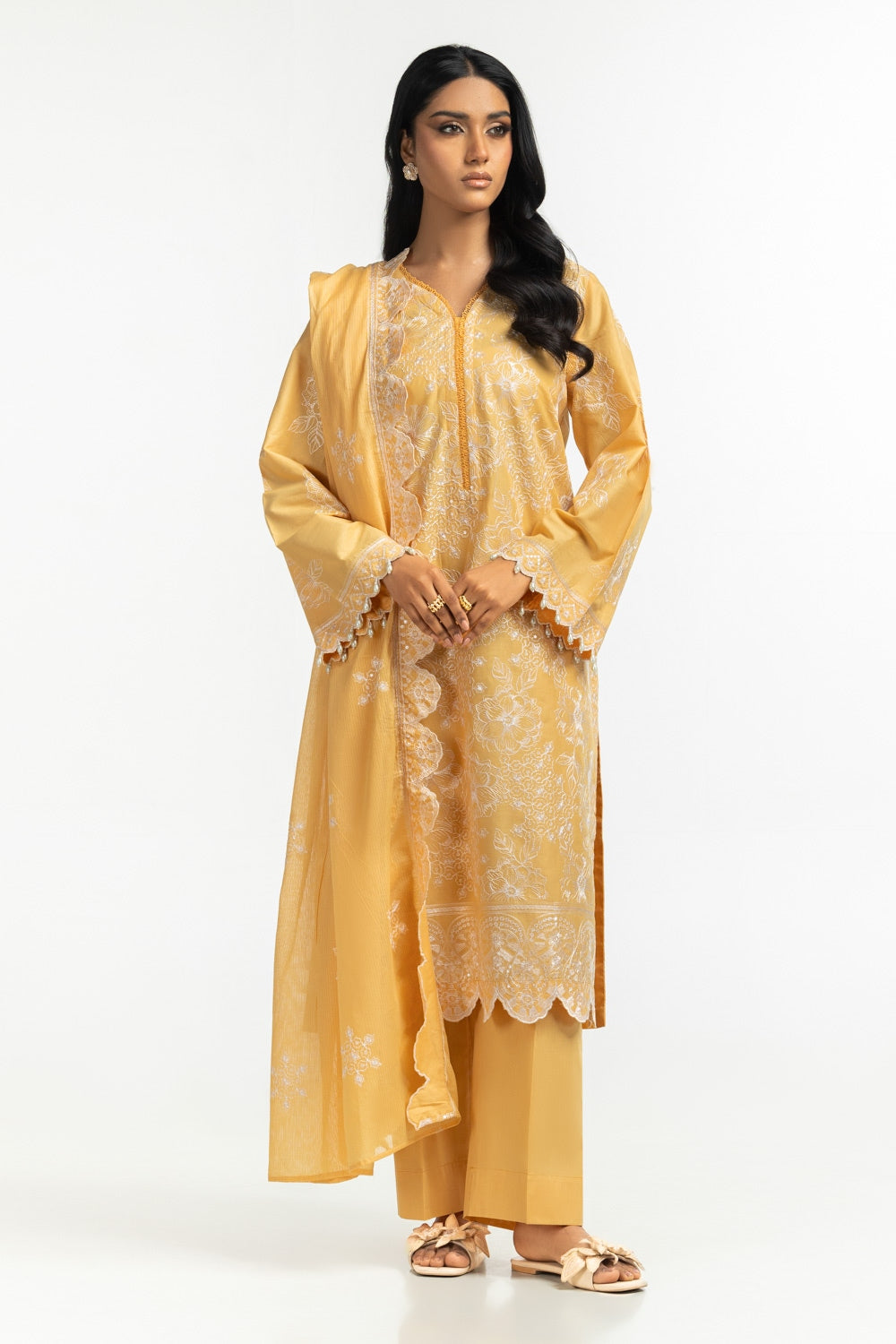 3PC Lawn Embroidered Suit IUSTKSD-535