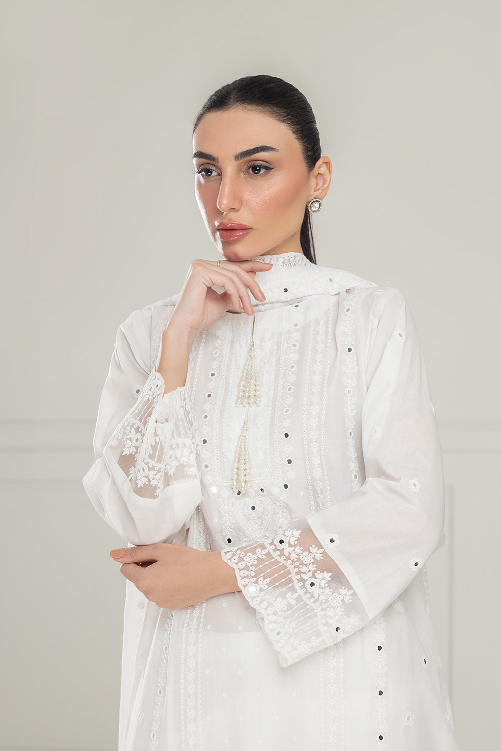 3PC Lawn Embroidered Suit IUSTKSD-563