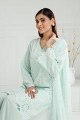 3PC Lawn Embroidered Suit IUSTKSD-571