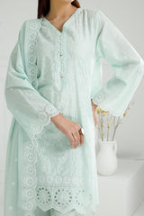 3PC Lawn Embroidered Suit IUSTKSD-571