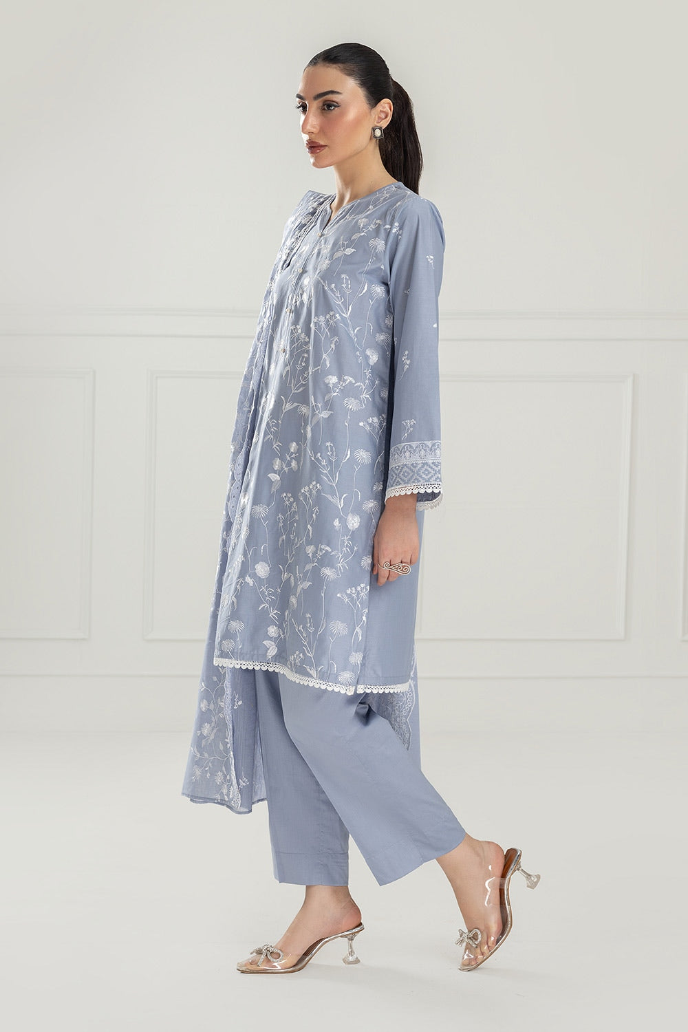 3PC Lawn Embroidered Suit IUSTKSD-585