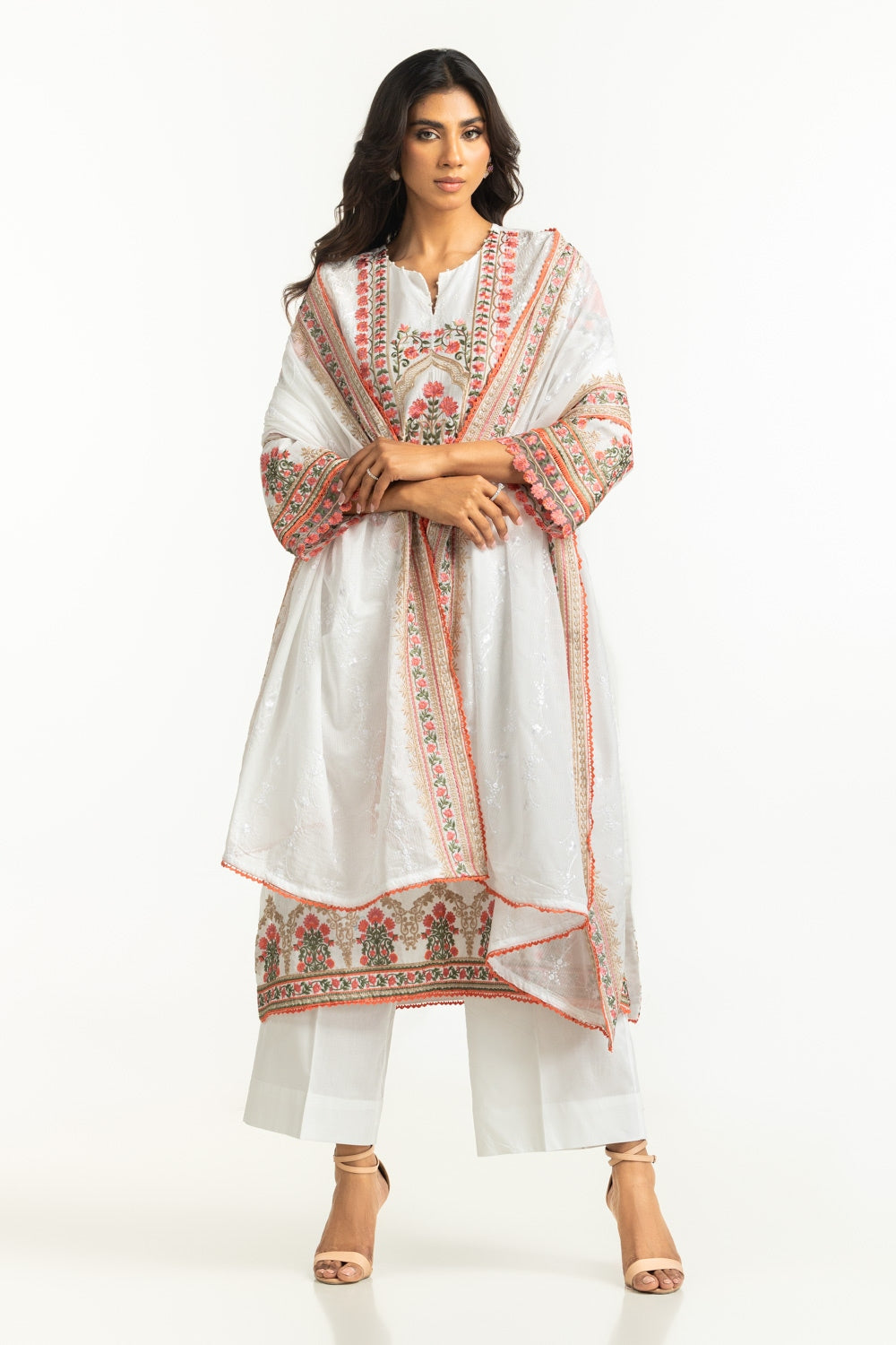 3PC Lawn Embroidered Suit IUSTKSD-601